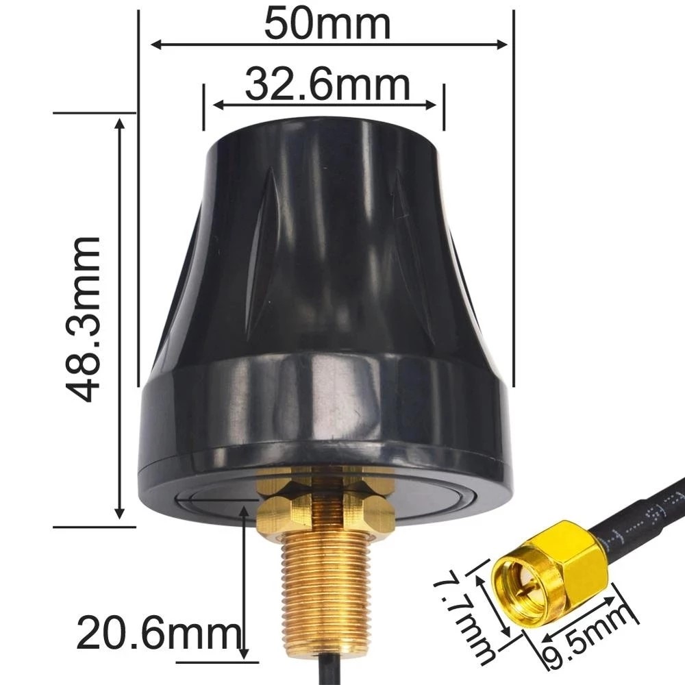 Antena Wifi señal 2G; 3G y 4G uso Intemperie C/cable 50cm. - Imagen 2