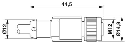 Cable adaptador RJ45 cat5 a M12 industrial - Imagen 3