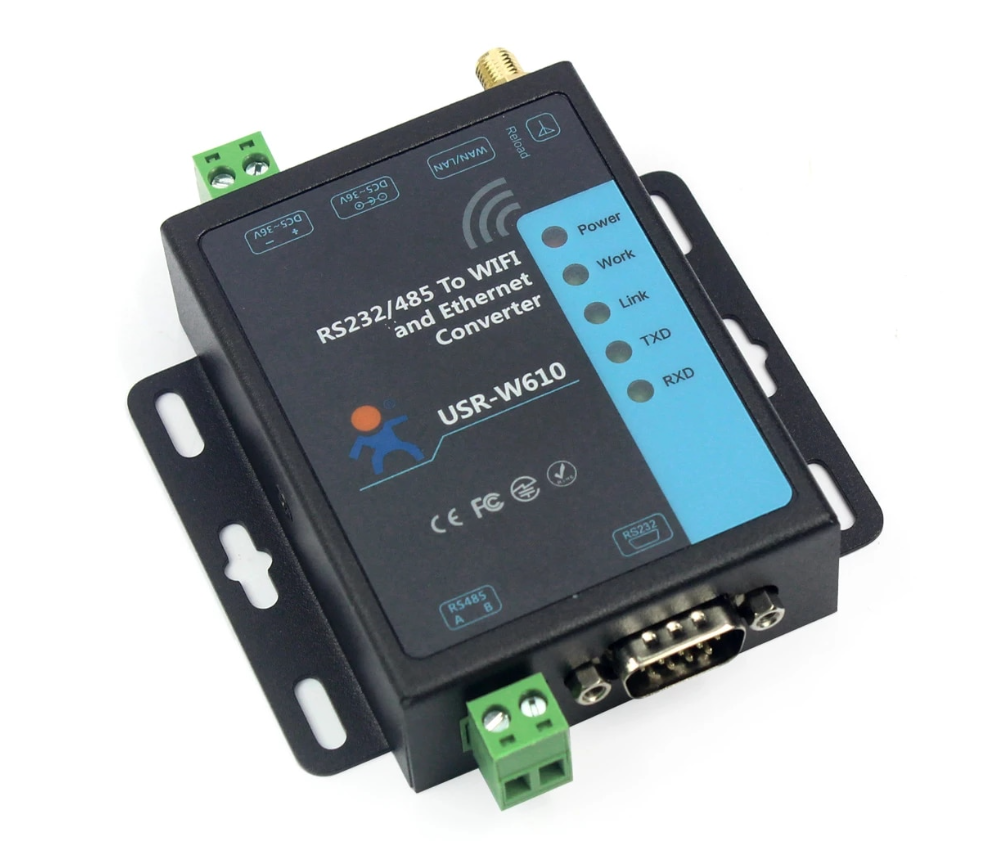 Conversor Serial RS232 / RS485 a Ethernet TCP y Wifi 2,4Ghz USR-W610 - Imagen 4