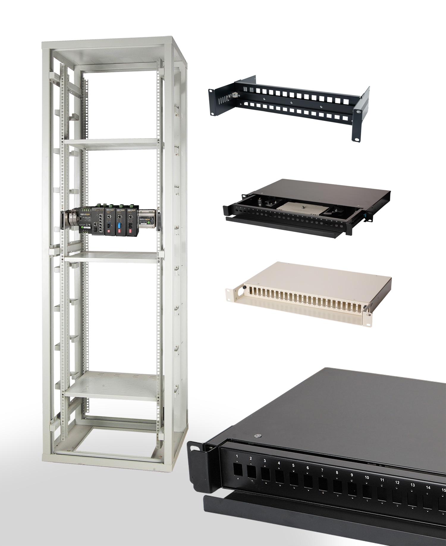 Soporte Rackeable 19" para Switch Industriales Riel DIN - Imagen 5