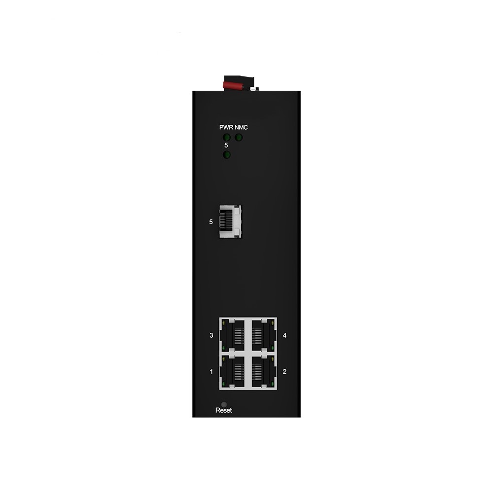 Switch Ethernet Industrial Administrable 4 puertos 10/100/1000 Mbps Base-T IP40 + FO a Riel DIN - Imagen 3