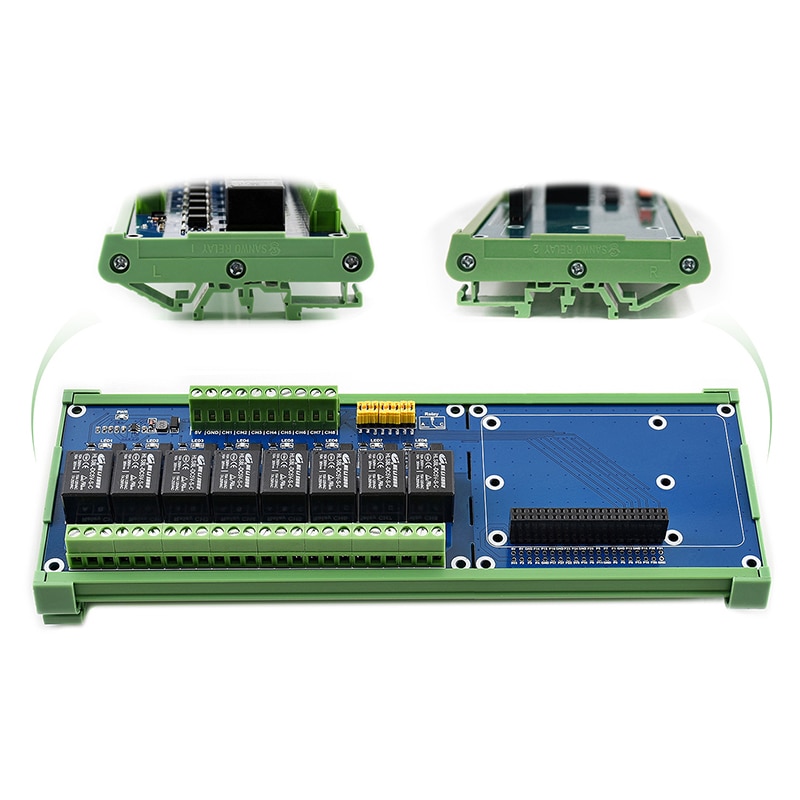 Módulo de Extensión 8 Relés para RaspBerry Pi3 / Pi4 Riel DIN - Imagen 4