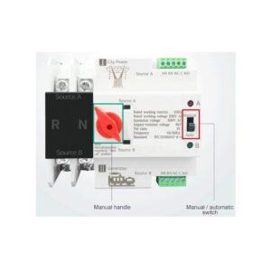 Switch de Transferencia Automática Para redes de 2P 220 Vac 100 A a Riel Din